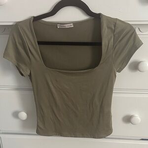 Olive Green Women's Top
